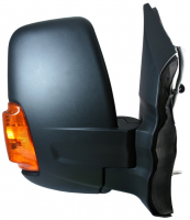 FORD TRANSIT 14-*RETROVISOR DCH MANUAL CON PILOTO AMARILLO BRAZO CORTO CONVEXO 16W 2PIN
