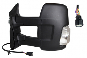FORD TRANSIT 14-*RETROVISOR IZQ MANUAL CONVEXO CON PILOTO BLANCO BRAZO LARGO 5W 2PIN