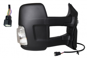 FORD TRANSIT 14-*RETROVISOR DCH ELECTRICO CALEFACTADO CON PILOTO AMARILLO BRAZO LARGO(CHASIS LARGO) 16W 6PIN