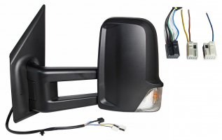 MERCEDES SPRINTER 2018.02-*RETROVISOR IZQ ELECTRICO NEGRO CALEFACTADO CON PILOTO 9+3PIN BRAZO MEDIO