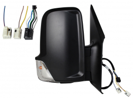 MERCEDES SPRINTER 2018.02-*RETROVISOR DCH ELECTRICO NEGRO CALEFACTADO CON PILOTO ANGULO MUERTO 9+3PIN BRAZO CORTO