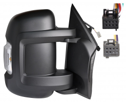 OPEL MOVANO C 2021.12-*RETROVISOR DCH ELECTRICO CALEFACTADO ABATIBLE ELECTRICAMENTE CON PILOTO(WY16W)NEGRO CONVEXO 8+2PIN