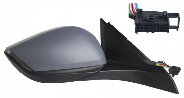 PEUGEOT 308/ASTRA 2021.07-*RETROVISOR DCH CON REGULACION ELECTRICA TERMICO ABATIBLE ELECTRICAMENTE CON PILOTO CONVEXO PARA PINTAR CON SENSOR DE TEMPERATURA LUZ DE CORTESIA 11PIN