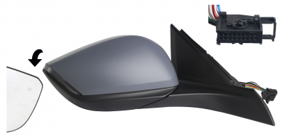 PEUGEOT 308/ASTRA 2021.07-* RETROVISOR DCH ELECTRICO TERMICO ABATIBLE ELECTRICAMENTE CON PILOTO CONVEXO CON SENSOR DE TEMPERATURA CON LUZ DE CORTESIA COON SENSOR DE ANGULO MUERTO 12 PIN