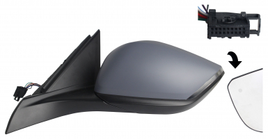 PEUGEOT 308/ASTRA 2021.07-* RETROVISOR IZQ ELECTRICO TERMICO ABATIBLE ELECTRICAMENTE CONVEXO CON LUZ DE CORTESIA Y SENSOR ANGULO MUERTO 10PIN