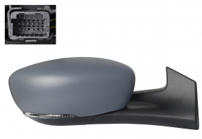 RENAULT ZOE 2012.06-*RETROVISOR DCH ELECTRICO CONVEXO TERMICO PARA PINTAR CON PILOTO CON SENSOR DE TEMPERATURA 9PINS