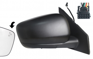 RENAULT EXPRESS 2021.05-* RETROVISOR DCH ELECTRICO TERMICO CON SENSOR DE TEMPERATURA CONVEXO NEGRO 7PIN(VAN)