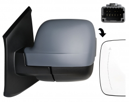 RENAULT TRAFIC 2021.08-*RETROVISOR IZQ ELECTRICO CALEFACTADO CON PILOTO ABATIBLE ELECTRICAMENTE PARA PINTAR ASFERICO SENSOR ANGULO MUERTO 10PIN