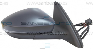 SKODA OCTAVIA 13-*RETROVISOR DCH ELECTRICO CALEFACTADO ABATIBLE ELECTRICAMENTE CON PILOTO CON LUZ DE CORTESIA 15PIN