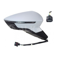 SEAT LEON 12-*RETROVISOR DCH ELECTRICO PARA PINTAR CONVEXO CALEFACTADO ABATIBLE ELECTRICAMENTE CON PILOTO 8+4PIN