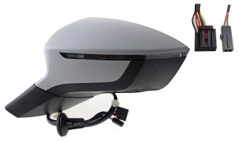 SEAT ATECA 16-*RETROVISOR IZQ ELECTRICO CALEFACTADO PARA PINTAR ABATIBLE ELECTRICAMENTE CON PILOTO CON LUZ DE CORTESIA CON ANGULO MUERTO CONVEXO 9+2PIN