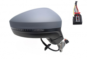 VW TIGUAN 16-*RETROVISOR DCH ELECTRICO TERMICO PARA PINTAR ABATIBLE ELECTRICAMENTE CON MEMORIAS CON PILOTO CON LUZ DE CORTESIA CONVEXO 15PINS
