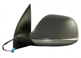 VW AMAROK 10-*RETROVISOR IZQ ELECTRICO CALEFACTADO PARA PINTAR ASFERIC CON ANTENA BASE CROMADA
