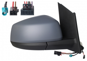 VW CADDY V 2020.09-*RETROVISOR DCH ELECTRICO TERMICO PARA PINTAR ABATIBLE ELECTRICAMENTE CON ANTENA CONVEXO CON SENSOR ANGULO MUERTO 7+2+1PIN