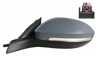VW T-ROC 2022.04-*RETROVISOR IZQ ELECTRICO TERMICO ABATIBLE ELECTRICAMENTE PARA PINTAR CON PILOTO CON MEMORIAS CON LUZ DE CORTESIA ASFERICO 13PIN