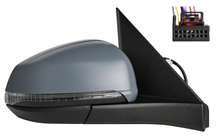 VW MULTIVAN T7 2021.08-*RETROVISOR DCH ELECTRICO CALEFACTADO ABATIBLE ELECTRICAMENTE CON PILOTO PARA PINTAR - CON LUZ DE CORTESIA - CONVEXO 9PIN