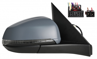 VW MULTIVAN T7 2021.08-*RETROVISOR DCH ELECTRICO CALEFACTADO ABATIBLE ELECTRICAMENTE CON PILOTO PARA PINTAR - CON LUZ DE CORTESIA - CON SENSOR ANGULO MUERTO - CONVEXO 9+2PIN