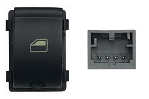 AUDI A4/A5/EXEO 04-*BOTON ELEVALUNAS DELANTER. DCH + TRASERO DCH/IZQ(NEGRO/BLANCO)4PIN