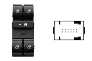 FIAT DOBLO 2010.02-*INTERRUPTOR PUERTA ELEVALUNAS DELANTER. IZQ(4 BOTONES)12PIN