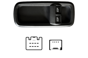 FORD FIESTA MK6 2008.08-*INTERRUPTOR PUERTA DELANTERO IZQ(2 BOTONES)12PIN