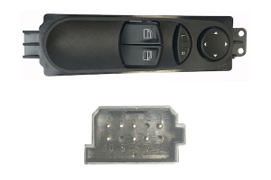 MERCEDES VITO 03-*INTERRUPTOR PUERTA DELANTERO  IZQ + RETROVISOR (2 BOTONES) 7PIN