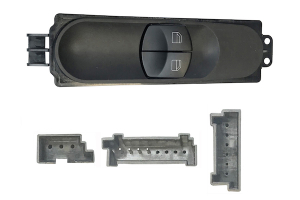 MERCEDES SPRINTER/CRAF 06-*INTERRUPTOR COMPLETO PUERTA DELANTERO  IZQ(2 BOTONES)4PIN