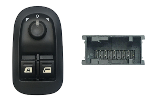 PEUGEOT 206 98-*INTERRUPTOR PUERTA DELANTER. IZQ CON SISTEMA CONFORT +RETROVISOR (2 BOTONES)24PIN