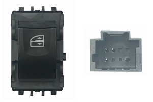 RENAULT MEG/SCENIC 08-*BOTON ELEVALUNAS PUERTA TRASERA DCH/IZQ CON SISTEMA CONFORT 4PIN(CONECTOR NEGRO)