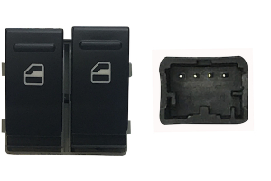 VW TRANSPORTER 03-*INTERRUPTOR PUERTA DELANTER. IZQ (2 BOTONES) 4PIN