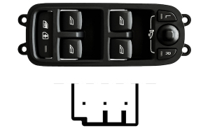 VOLVO V40/S80/V70 2012.03-*INTERRUPTOR COMPLETO PUERTA DELANTERO IZQ CON RETROVISOR ELECTRICO ABATIBLE ELECTRICAMENTE (4 BOTONES)3PIN