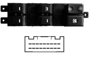 KIA PICANTO 2011.05-*INTERRUPTOR PUERTA DELANTERO IZQ(4 BOTONES)18PIN