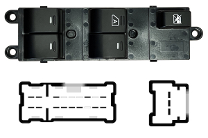 NISSAN NAVARA/PATHFINDER 2005.01-*INTERRUPTOR PUERTA DELANTERO IZQ (4 BOTONES) 16PIN
