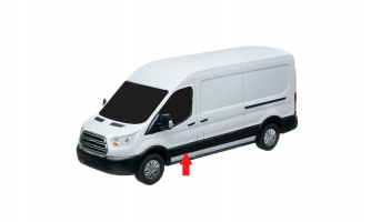 FORD TRANSIT 2014.01-*MOLDURA PUERTA DELANTERA IZQ GRIS SIN AGUJERO PILOTO