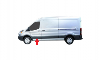 FORD TRANSIT 2019.05-*MOLDURA PUERTA DELANTERA IZQ NEGRO SIN AGUJERO PILOTO