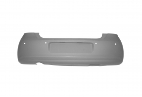 VW POLO 09-*PARAGOLPES TRASERO PARA PINTAR (AGUJERO PARA ESCAPE GRANDE 17CM) CON AGUJEROS PARA SENSOR