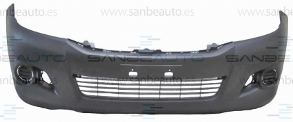 TOYOTA HILUX 11-*PARAGOLPES DELANTERO SIN AGUJEROS PARA ALETIN - NEGRO - CON REJILLA INFERIOR 2WD