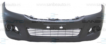 TOYOTA HILUX 11-*PARAGOLPES DELANTERO CON AGUJEROS PARA MOLDURA ALETIN -  NEGRO CON REJILLA INFERIOR - 4WD
