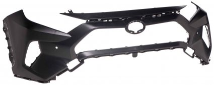TOYOTA RAV4 V 2018.12-*PARAGOLPES DELANTERO NEGRO CON 2 AGUJEROS SENSOR