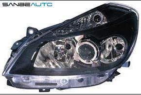 RENAULT CLIO 05-*FARO IZQ CON REGULACION ELECTRICA(INTERIOR NEGRO)D2S/H7/H7