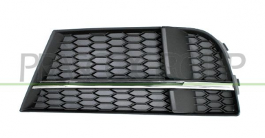 REJILLA IZQUIERDA PARAGOLPES-NEGRA-CON MOLDURA CROMADA MOD. S-LINE