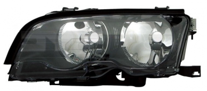 BMW E46 2P 01-*FARO IZQ CON REGULACION ELECTRICA H7/H7(INTERIOR OSCURO)