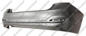 PARAGOLPES TRASERO-IMPRIMADO-CON TAPAGANCHO-CON AGUJEROS MOLDURA-CON ESCAPE DOBLE IZQUIERDO MOD. 4 PUERTAS LUXURY/MODERN/SPORT LINE