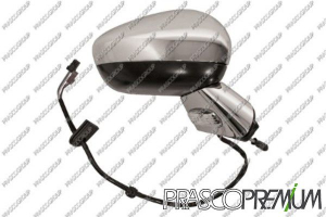 RETROVISOR DERECHO ELECTRICO-TERMICO-IMPRIM.-PILOTO-ABATIBLE-BASE CROMADA-CARCASA CROMADA-CONVEXO-11PINS