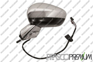 RETROVISOR IZDO-ELECTRICO-TERMICO-IMPRIMADO-PILOTO-ABATIBLE-BASE CROMADA-CARCASA CROMADA-CONVEXO-9PINS