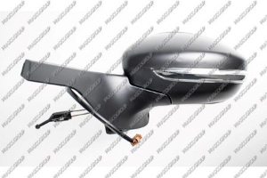 RETROVISOR IZQUIERDO-MANUAL-NEGRO-CON PILOTO-CONVEXO/CROMADO