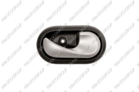 MANECILLA INTERIOR DELANTERA/TRASERA DERECHA CON PALANCA PLATA-ESCUDO NEGRO-CLIP