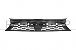 REJILLA NEGRA CON AGUJEROS MOLDURAS CON INSERCIONES BLANCAS