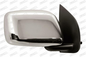 ESPEJO DERECHO-MANUAL-NEGRO-CONVEXO/CROMADO-CON CARCASA CROMADA