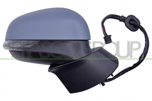 RETROVISOR DERECHO-ELECTRICO-IMPRIMADO-TERMICO-ABATIBLE ELECTRICAMENTE-CON SENSOR-CON LUZ CORTESIA-CON INDICADOR ANGULO MUERTO-CONVEXO-12 PINES
