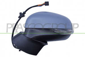 RETROVISOR IZQUIERDO ELECTRICO-IMPRIMADO-TERMICO-ABATIBLE ELECTRICAMENTE-CON SENSOR-CON LUZ CORTESIA-CON INDICADOR ANGULO MUERTO-CONVEXO-12 PINES